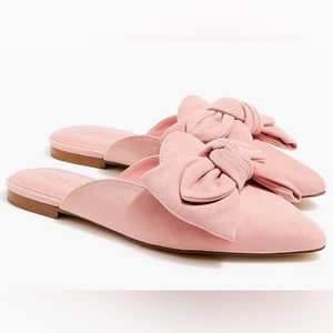 J Crew Factory pink bow mules